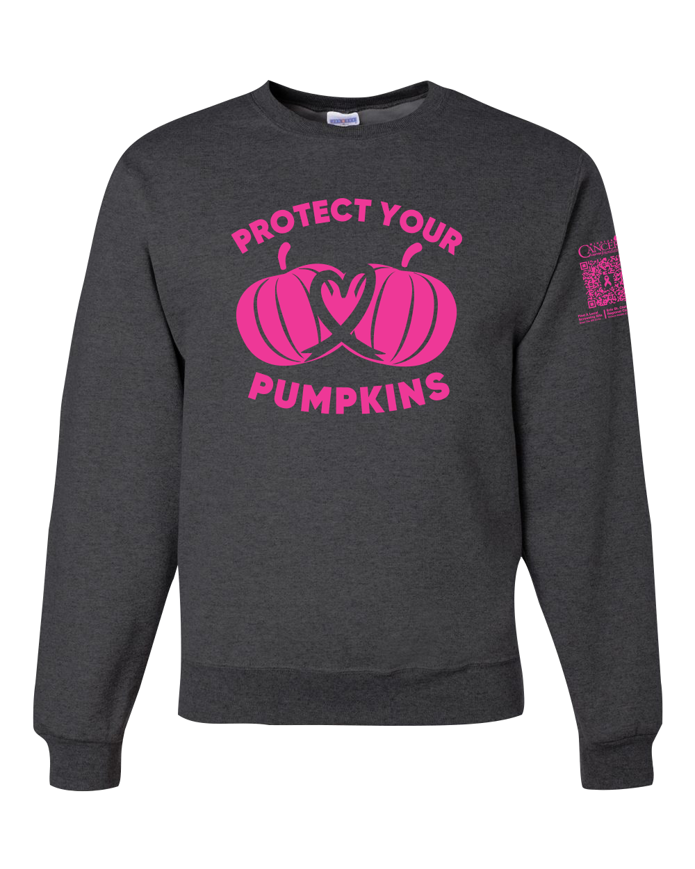 2024 Protect Your Pumpkins Crewneck Sweatshirt, Heather Black