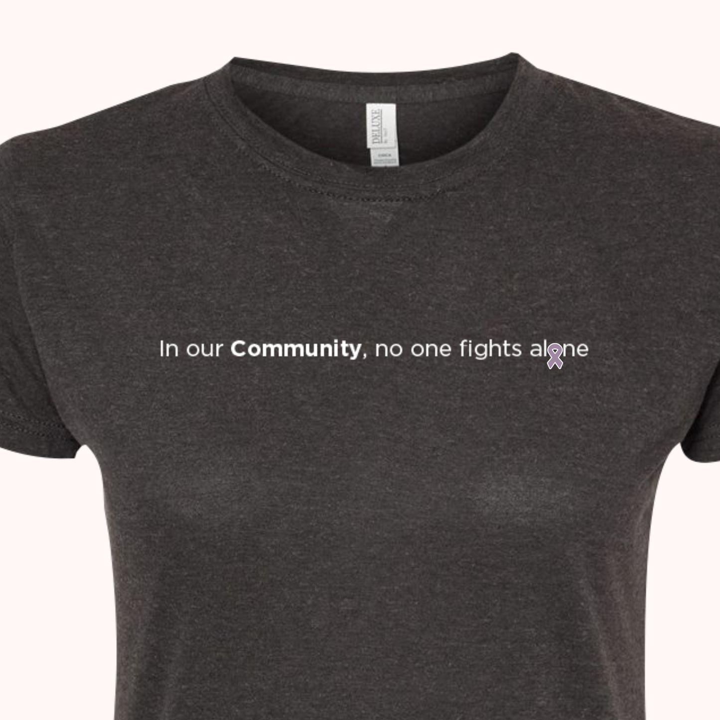 Dark Grey Fitted Tee With Choice Of Ribbon