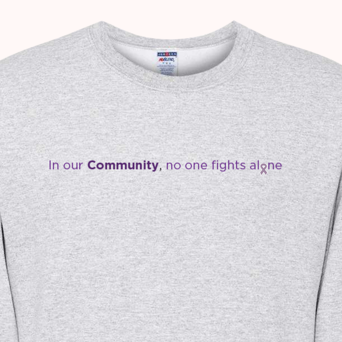 Light Grey Crewneck With Choice Of Ribbon