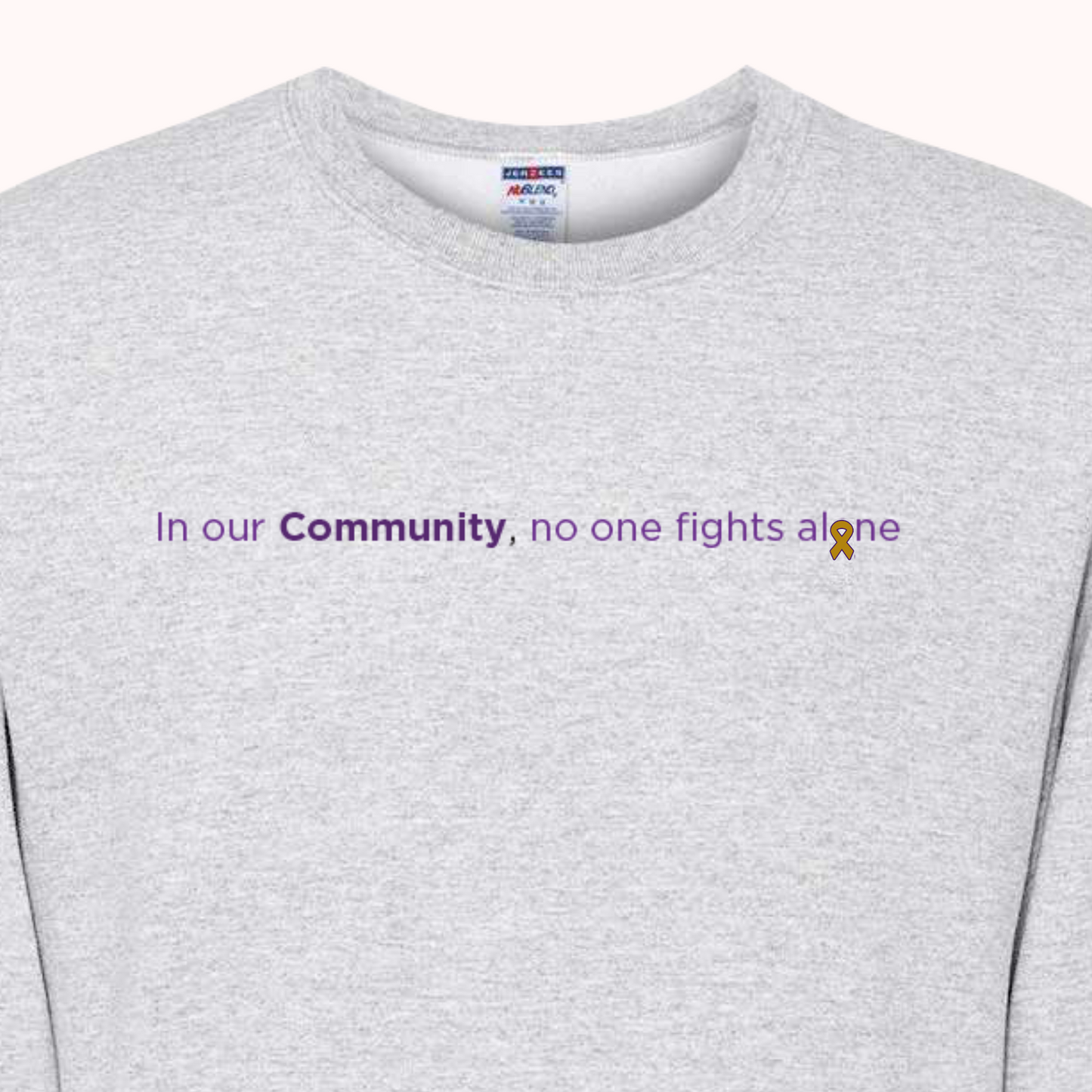 Light Grey Crewneck With Choice Of Ribbon