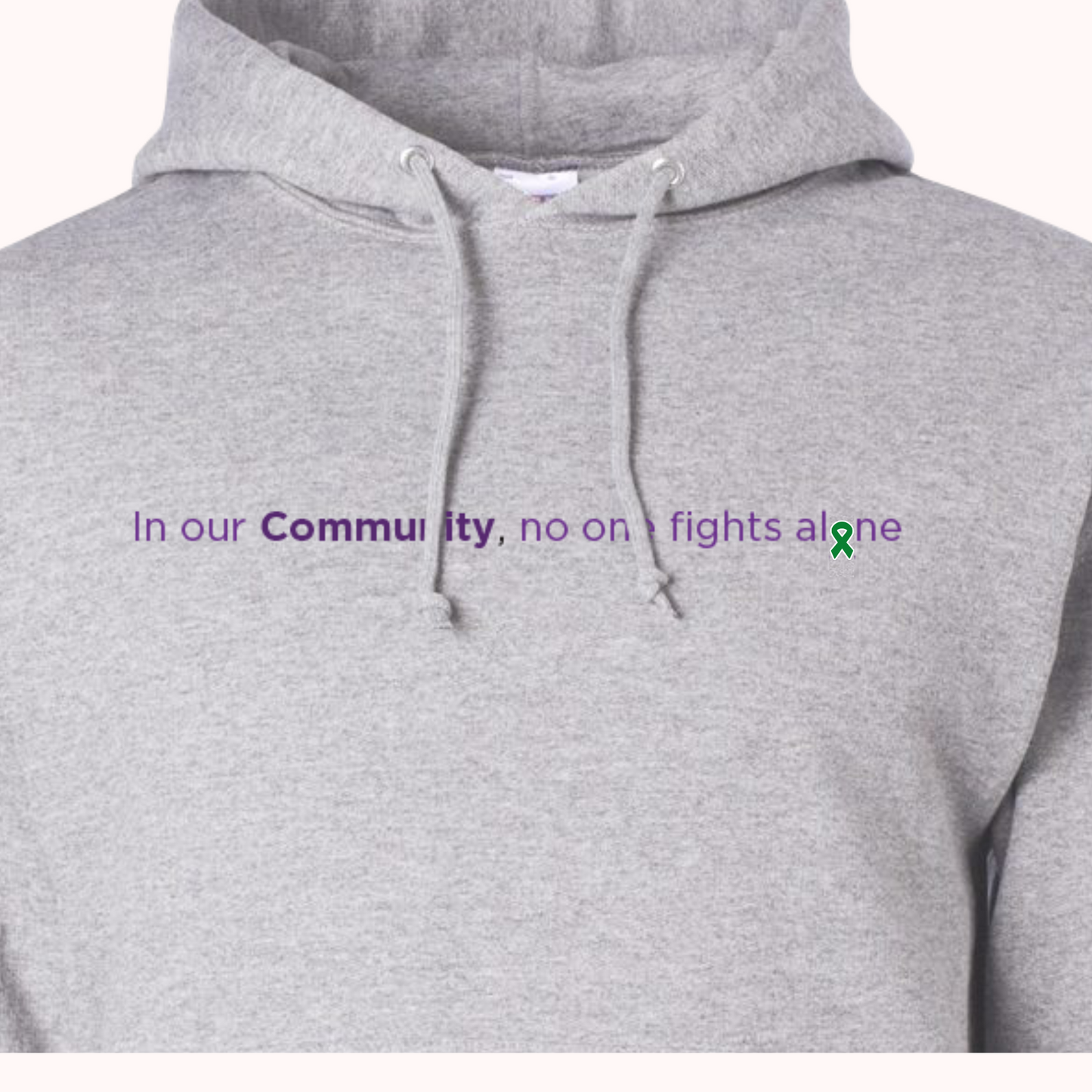 Light Grey Hoodie With Choice Of Ribbon