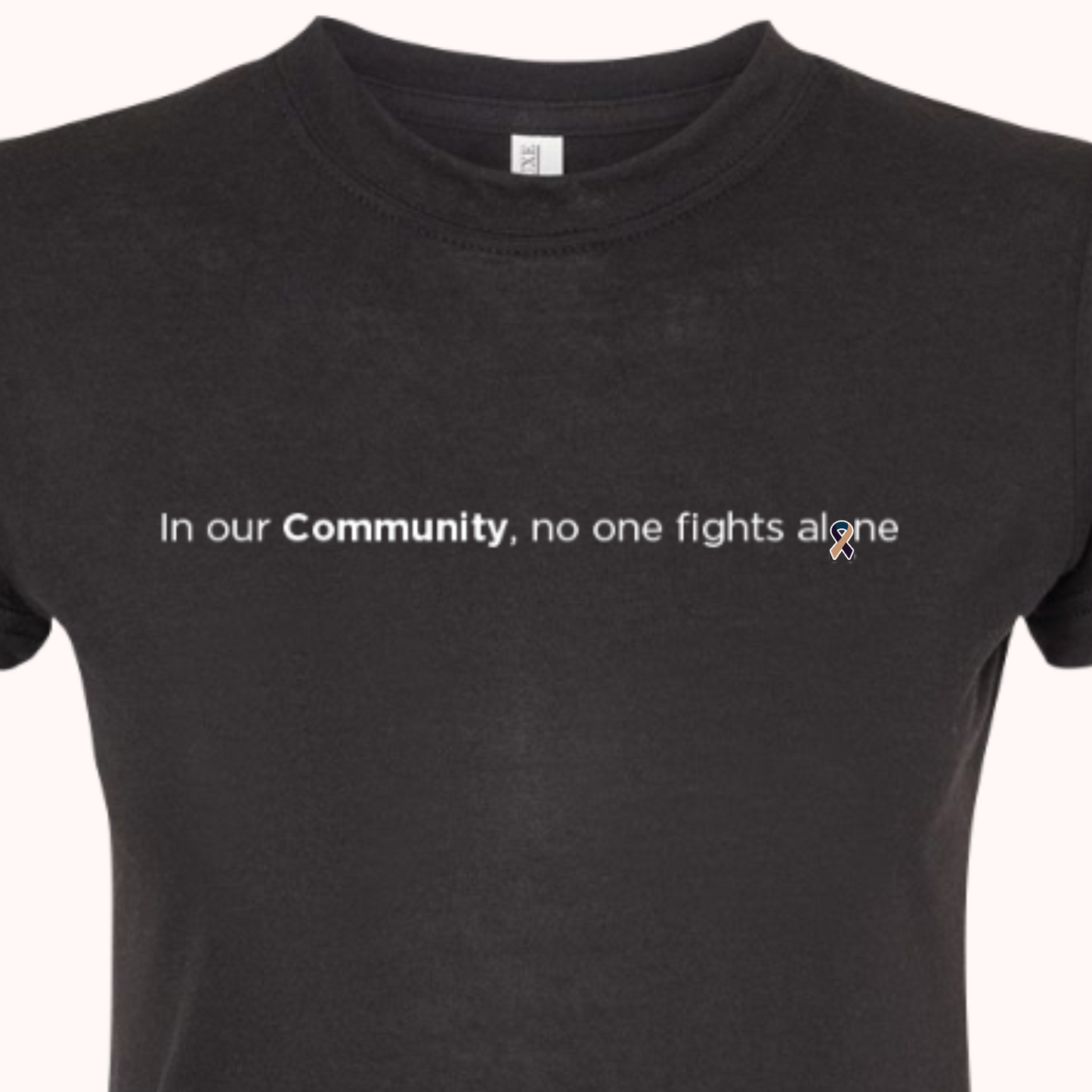 Black Fitted Tee With Choice Of Ribbon