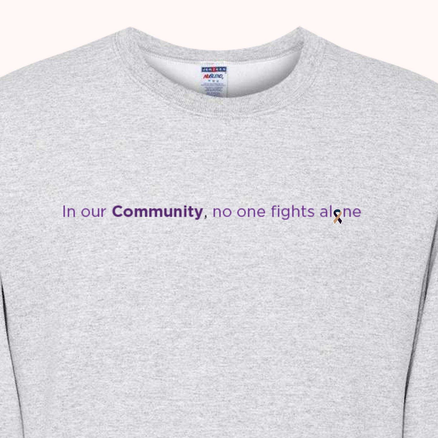 Light Grey Crewneck With Choice Of Ribbon