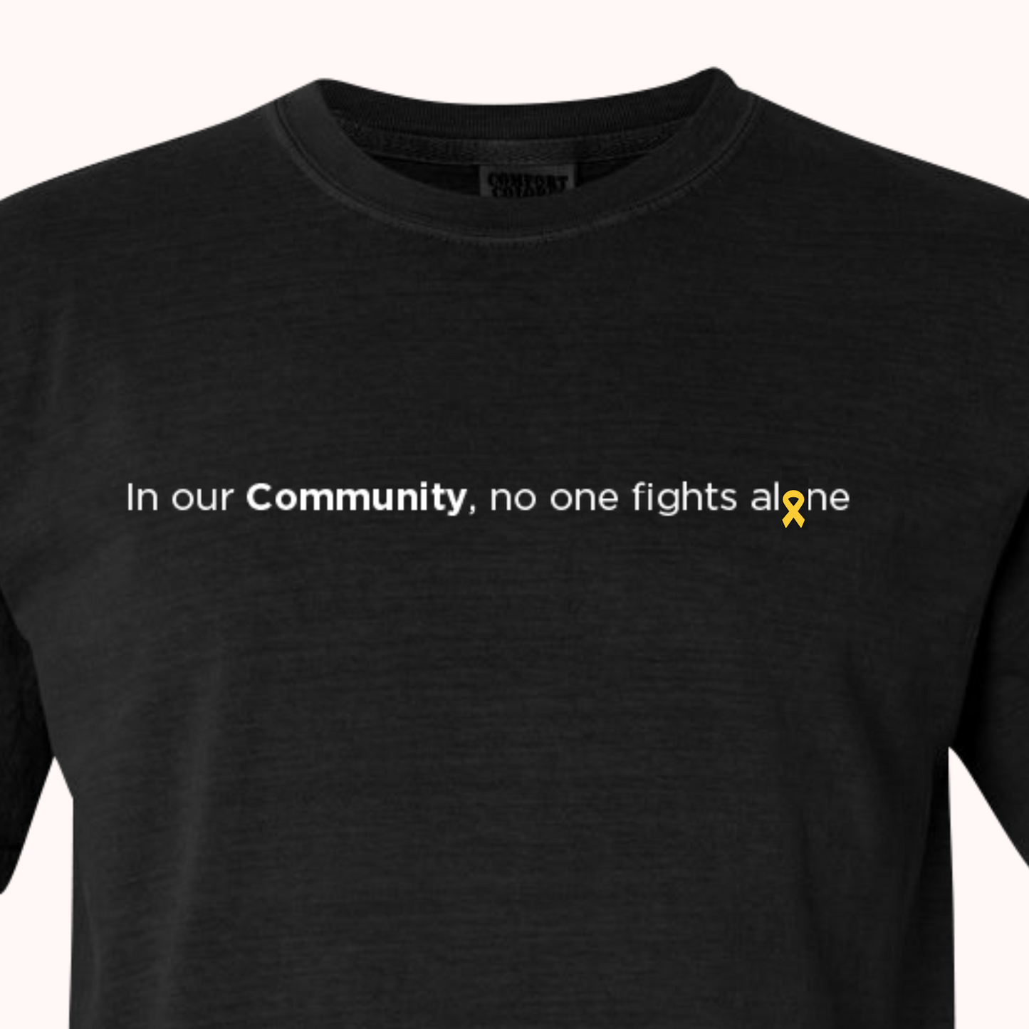 Black T-Shirt With Choice Of Ribbon