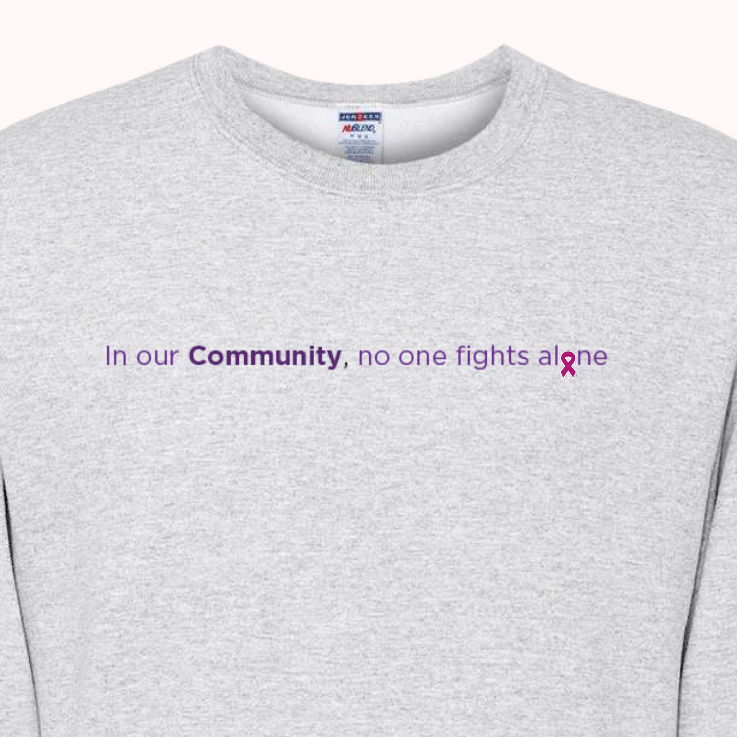 Light Grey Crewneck With Choice Of Ribbon