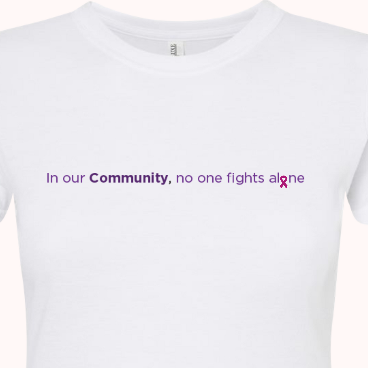 White Fitted Tee With Choice Of Ribbon