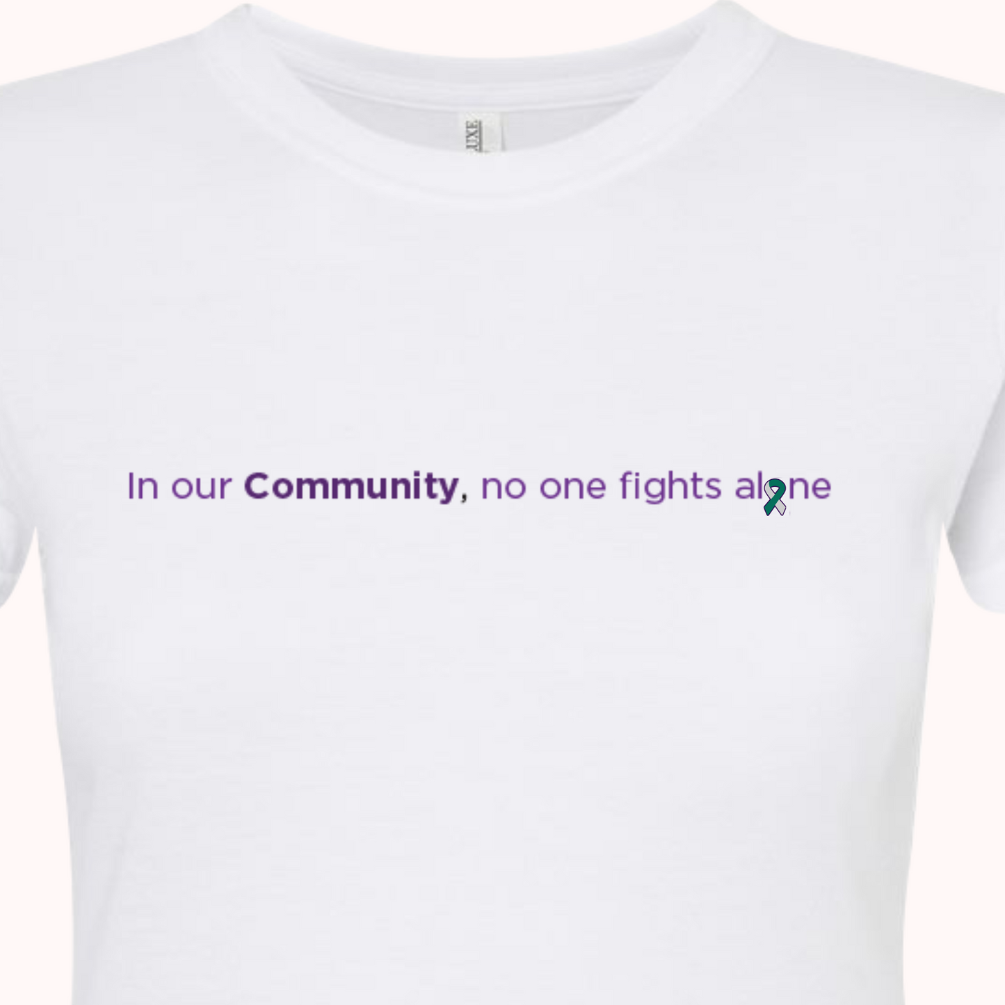 White Fitted Tee With Choice Of Ribbon