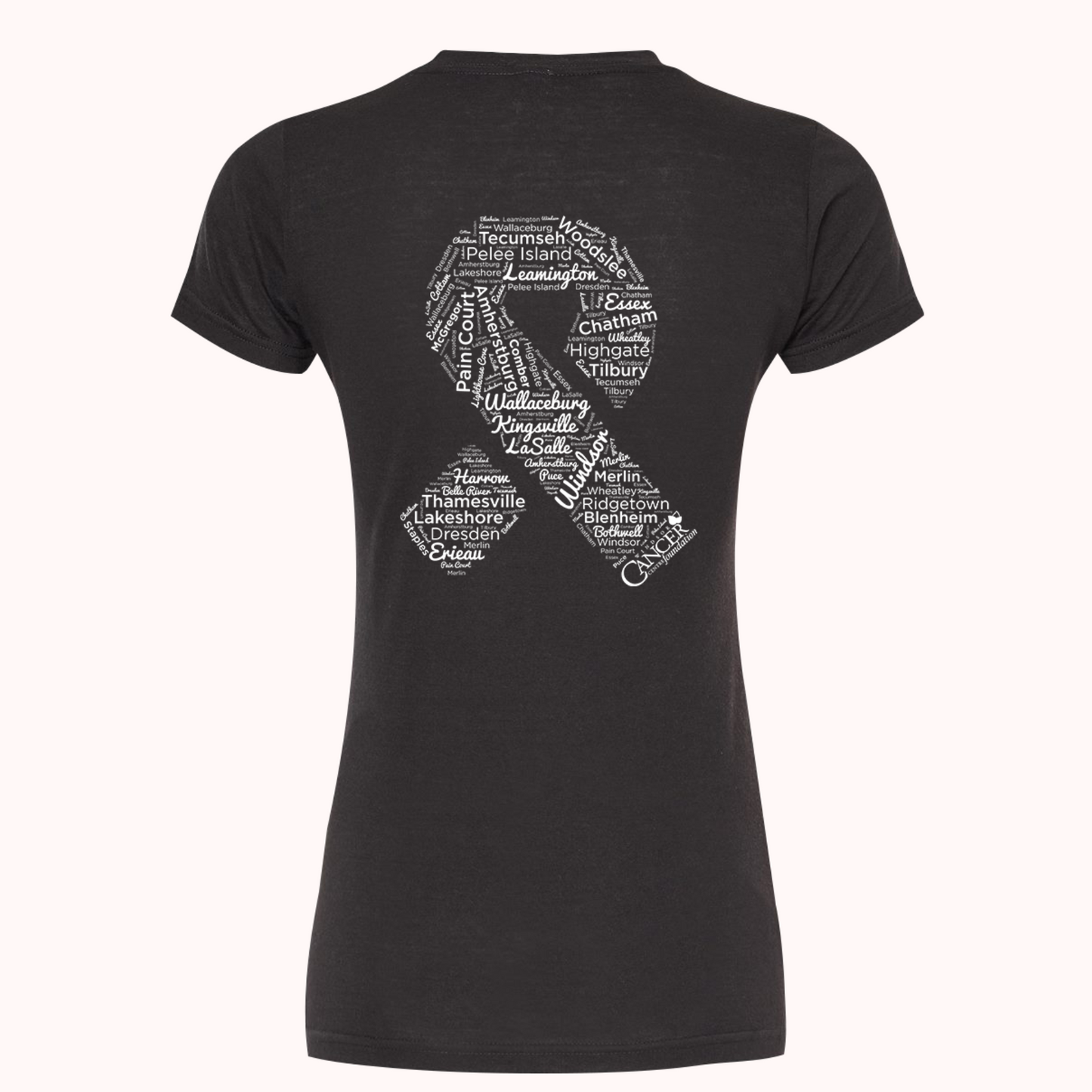 Black Fitted Tee With Choice Of Ribbon