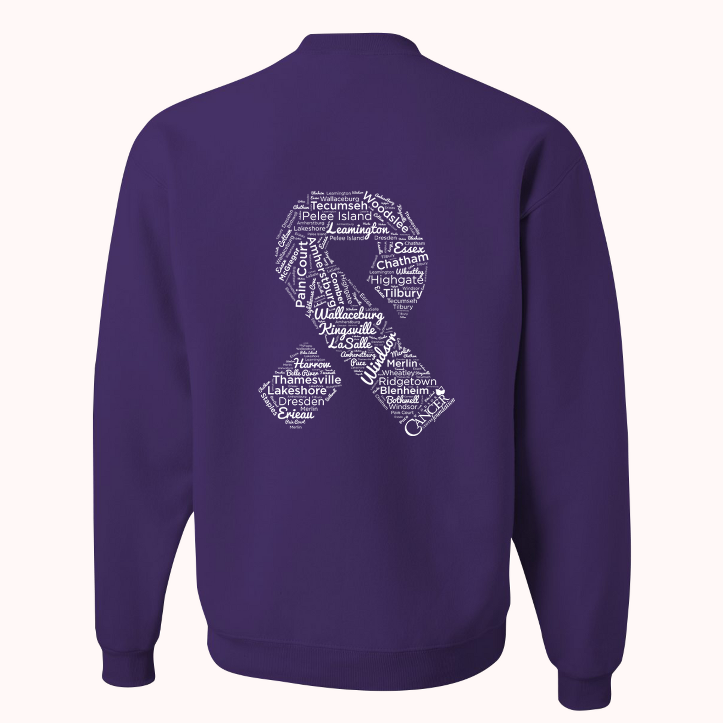 Purple Crewneck With Choice Of Ribbon