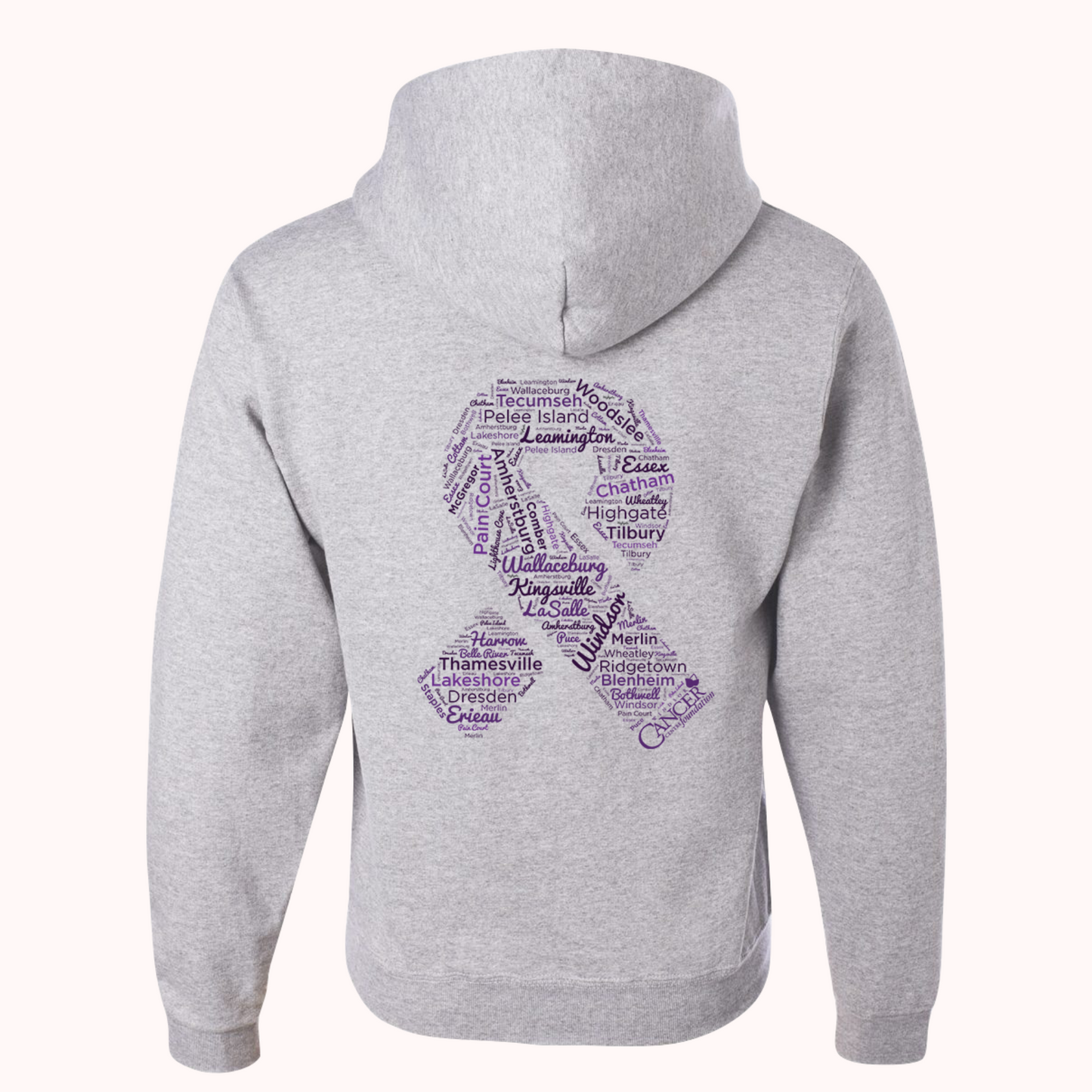 Light Grey Hoodie With Choice Of Ribbon