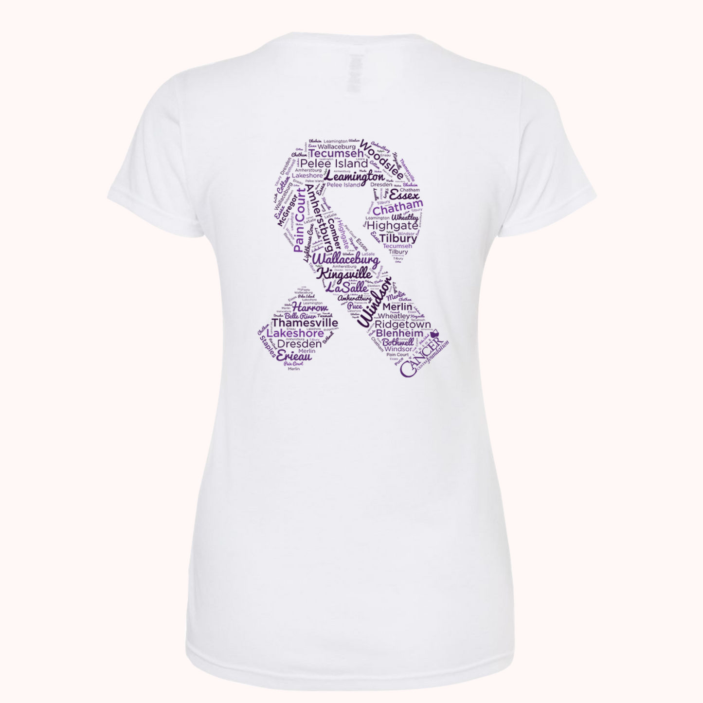 White Fitted Tee With Choice Of Ribbon