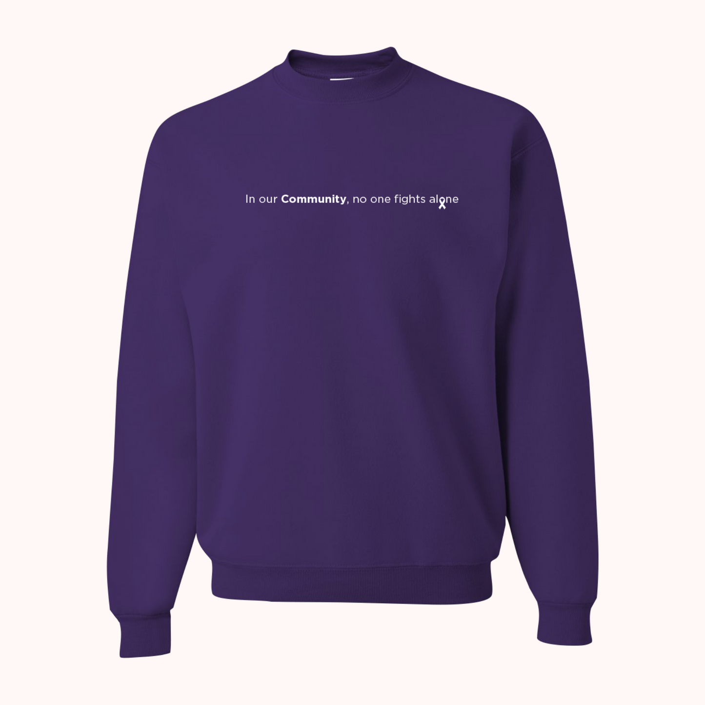 Purple Crewneck With Choice Of Ribbon