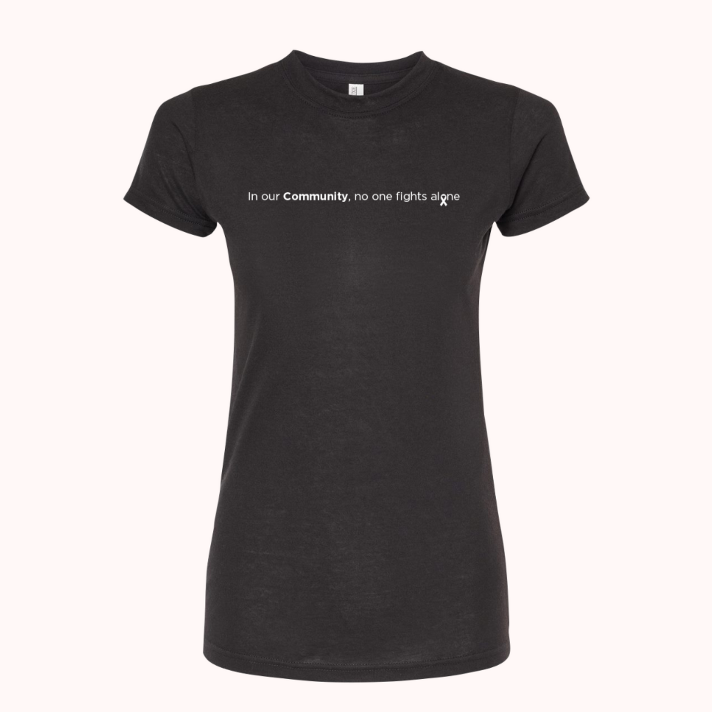 Black Fitted Tee With Choice Of Ribbon