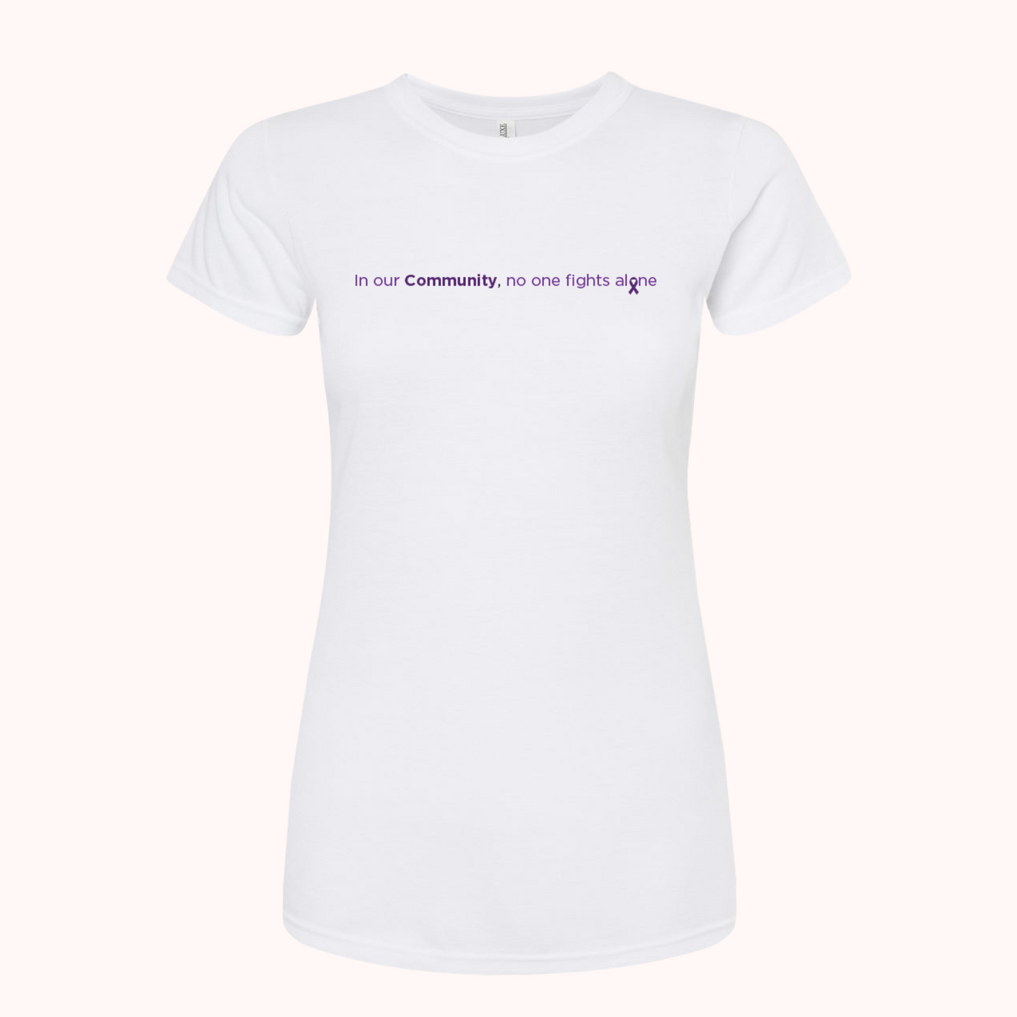 White Fitted Tee With Choice Of Ribbon