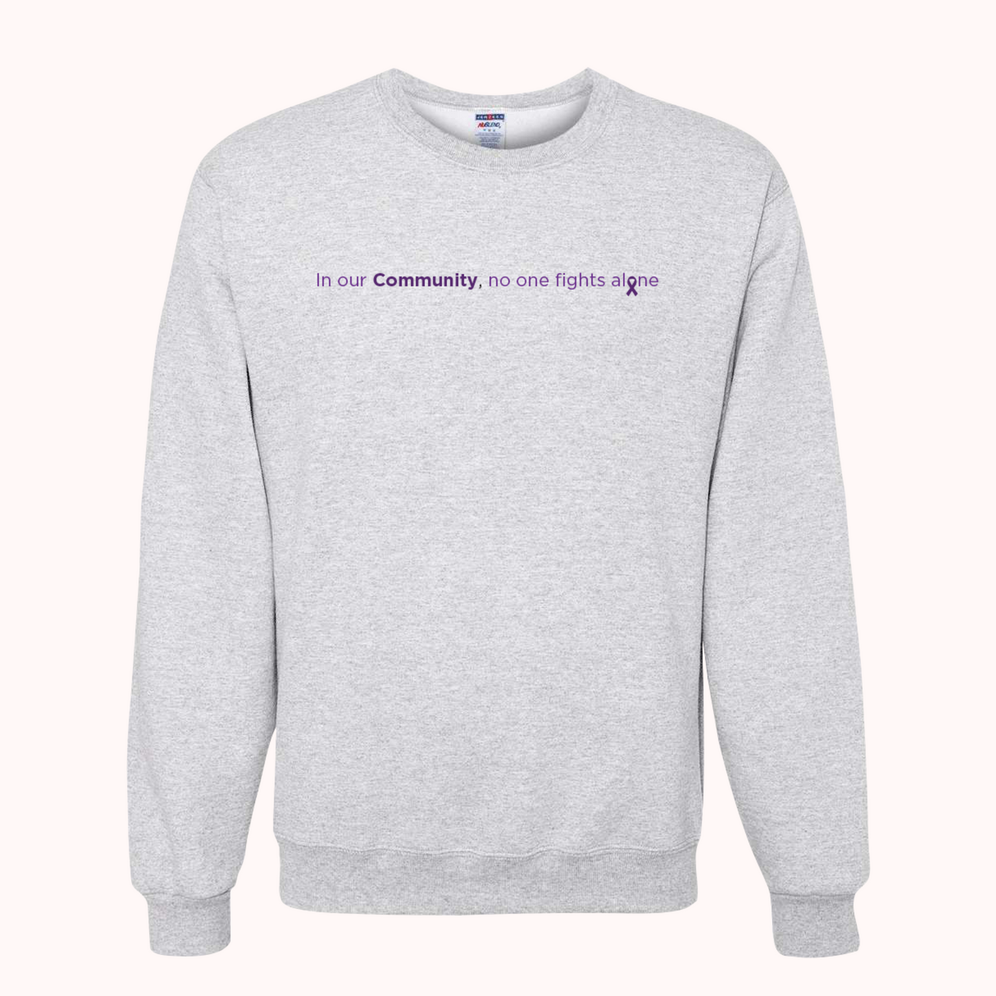 Light Grey Crewneck With Choice Of Ribbon