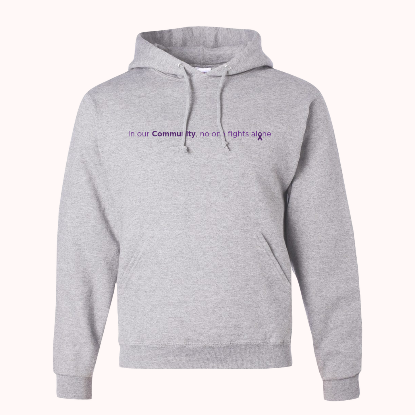 Light Grey Hoodie With Choice Of Ribbon