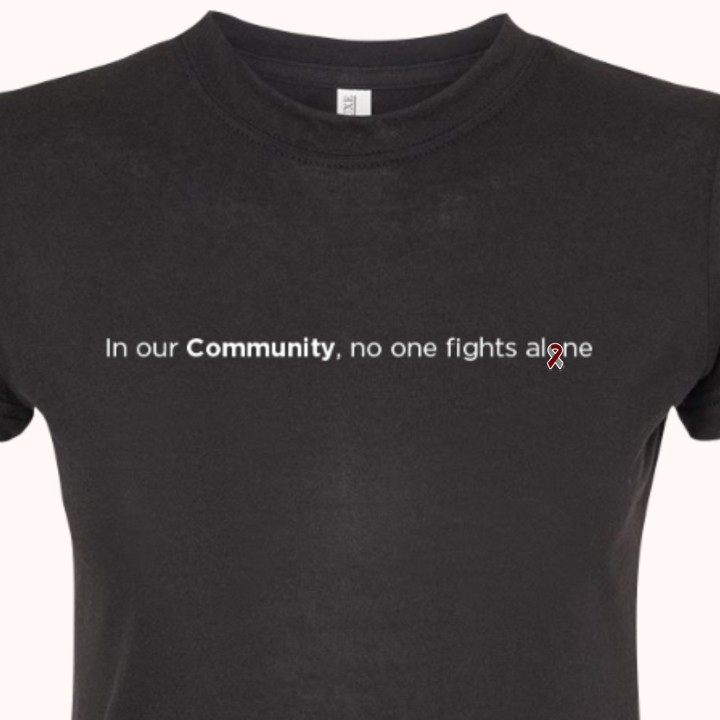 Black Fitted Tee With Choice Of Ribbon