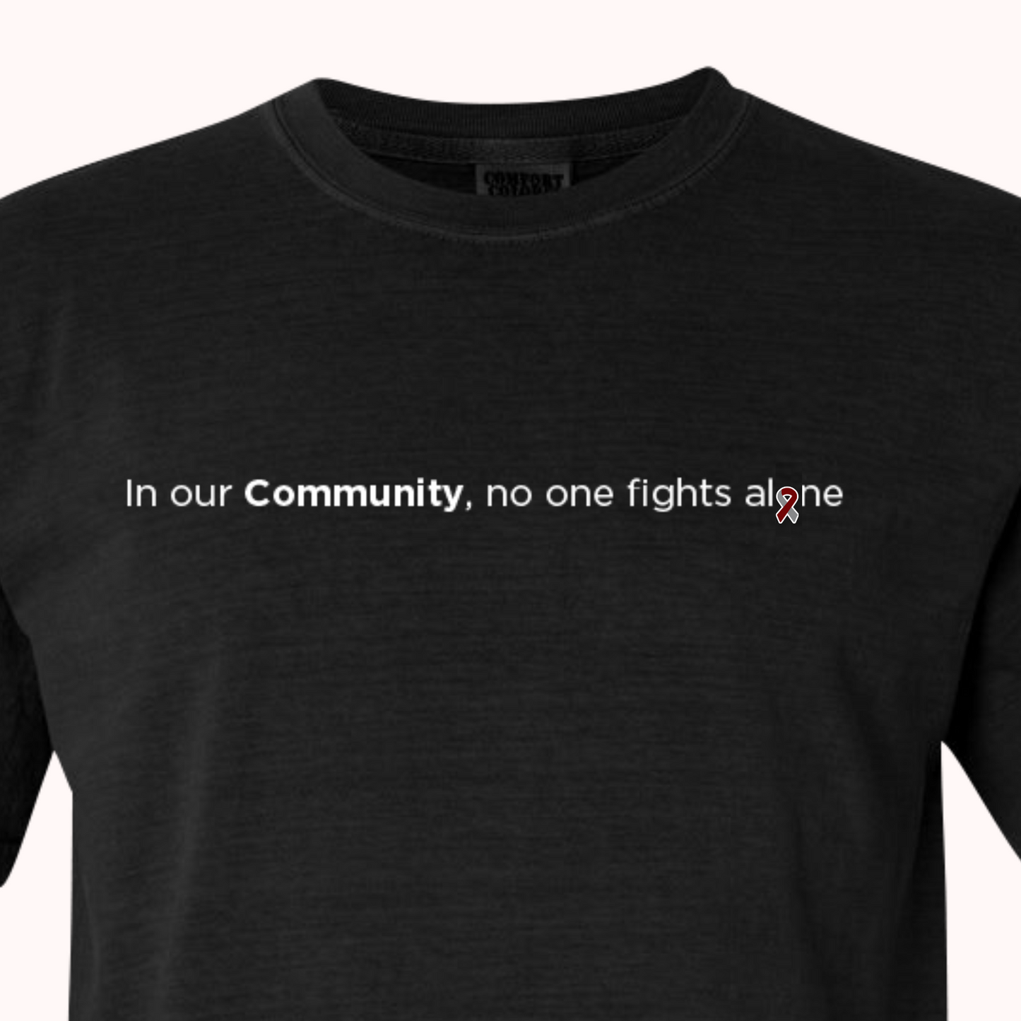 Black T-Shirt With Choice Of Ribbon