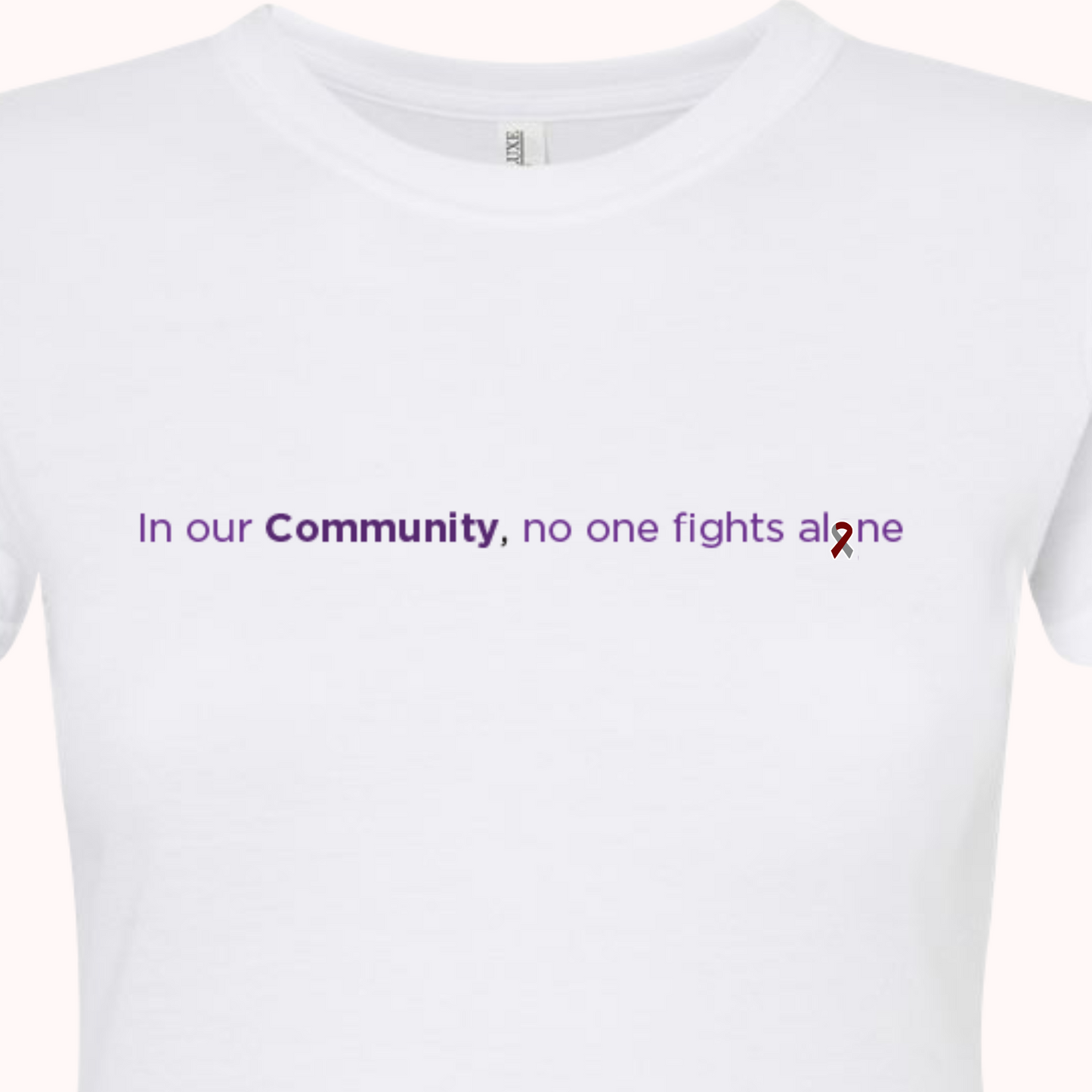White Fitted Tee With Choice Of Ribbon
