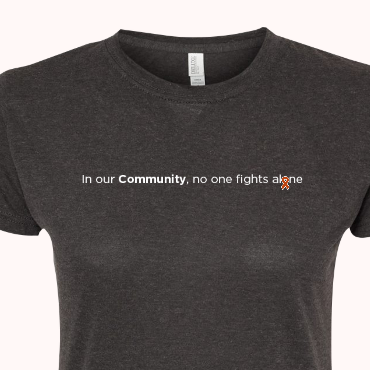 Dark Grey Fitted Tee With Choice Of Ribbon
