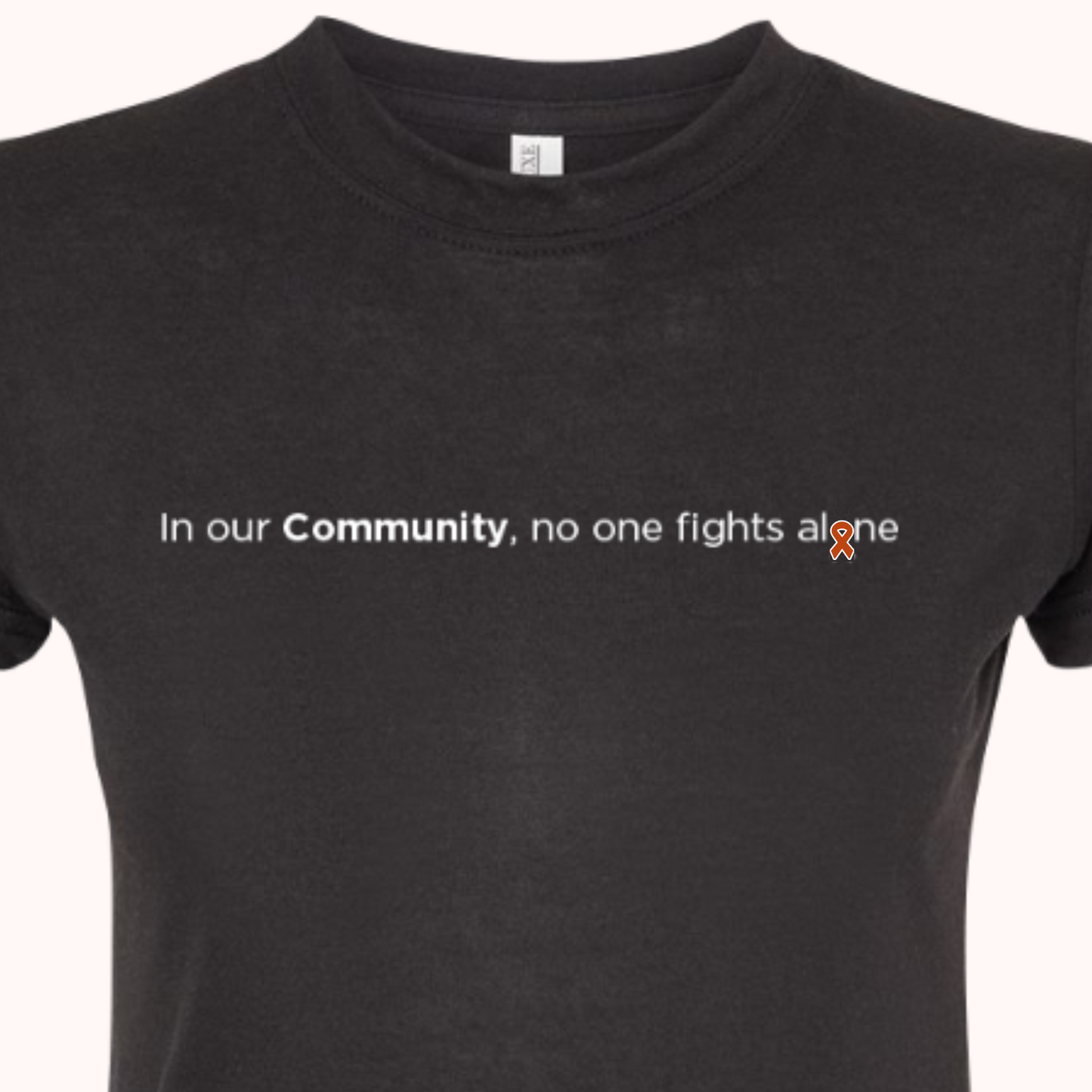 Black Fitted Tee With Choice Of Ribbon