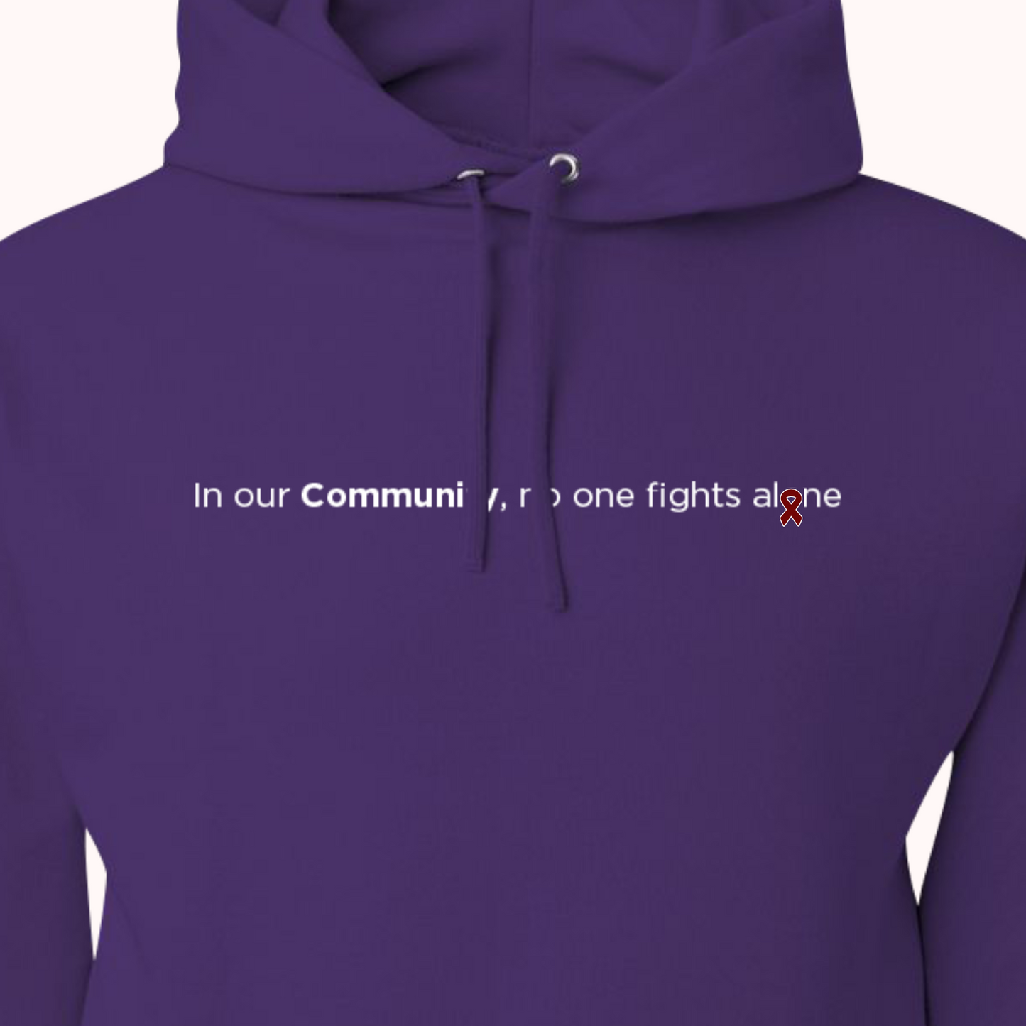Purple Hoodie With Choice Of Ribbon