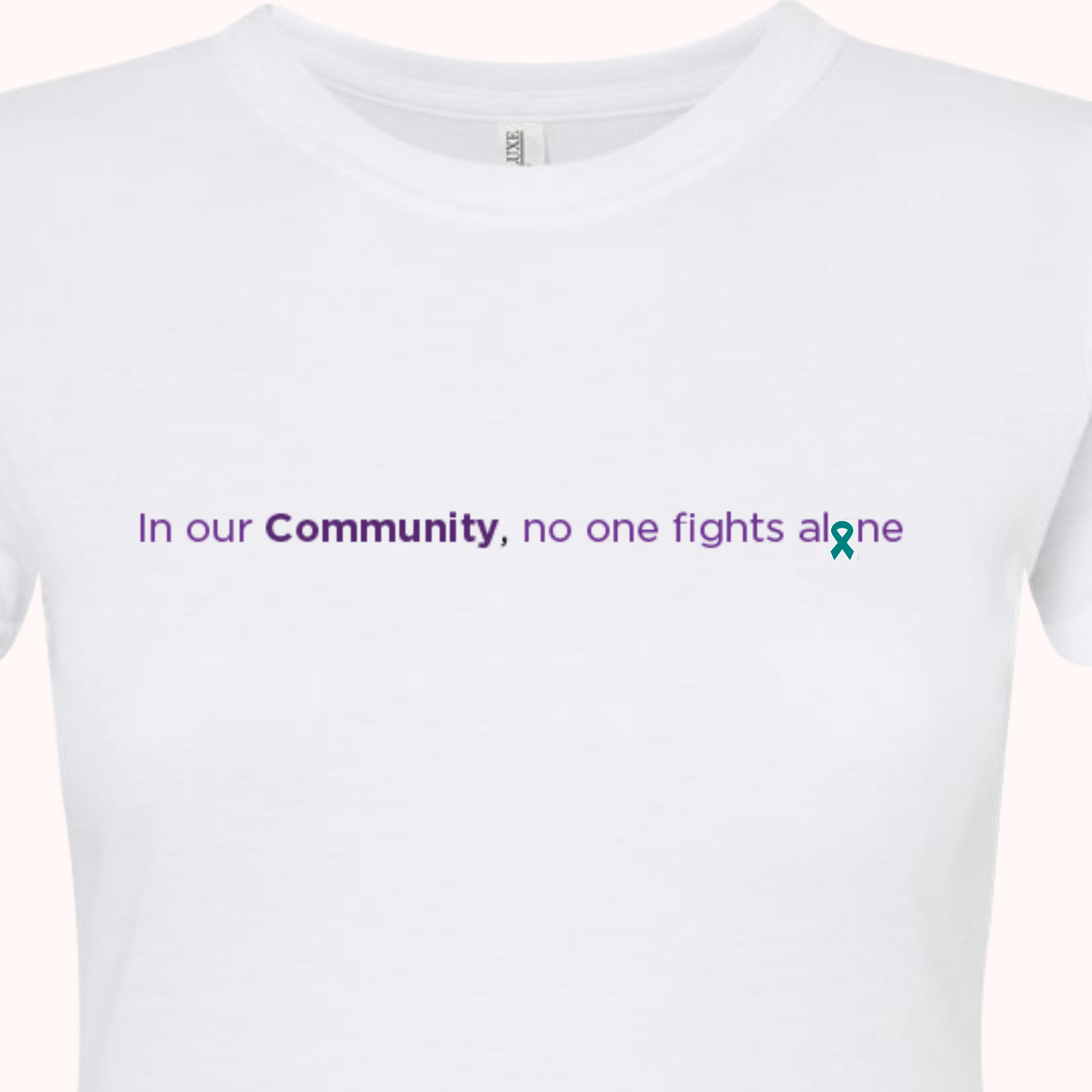 White Fitted Tee With Choice Of Ribbon