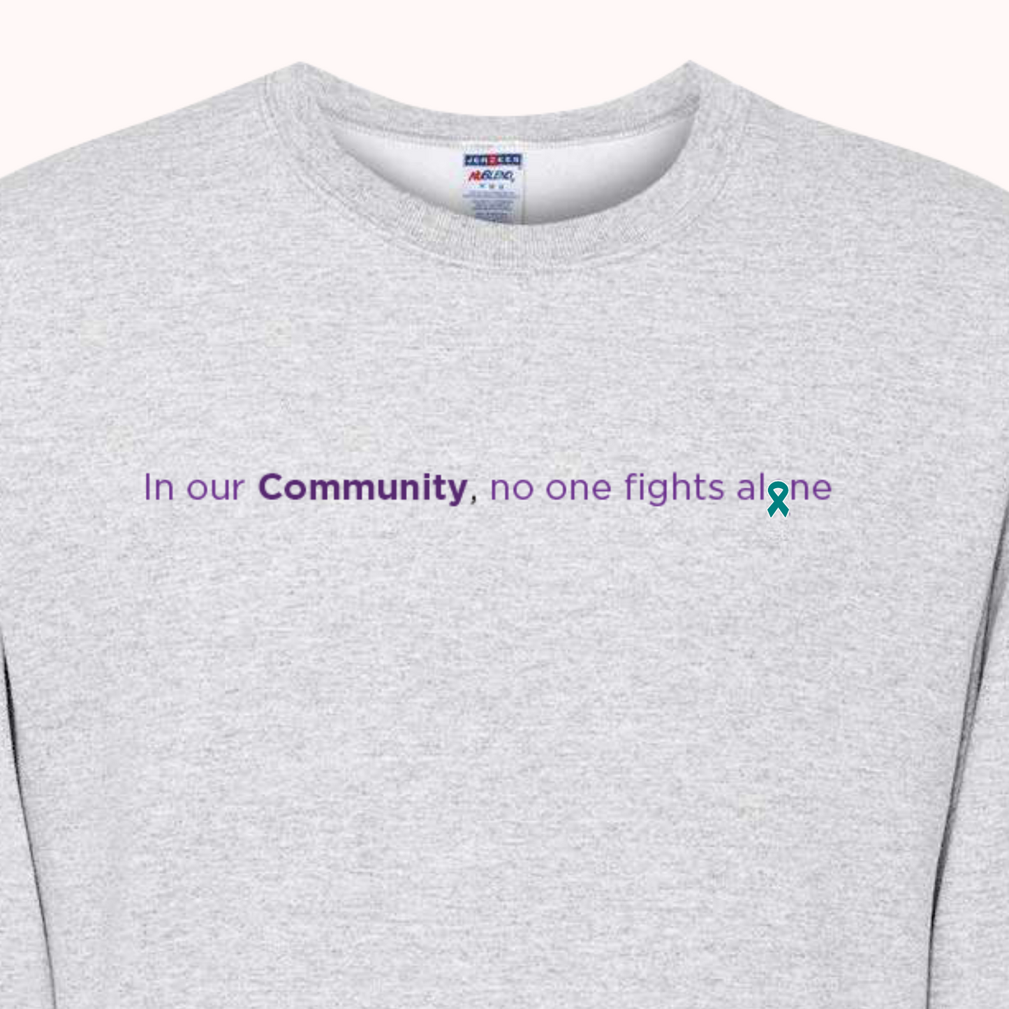 Light Grey Crewneck With Choice Of Ribbon