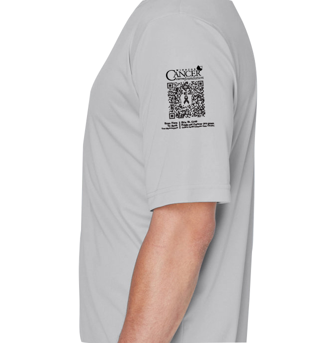 Grey crewneck t-shirt with black and pink pumpkin design and text for protect your pumpkins and mammogram screening