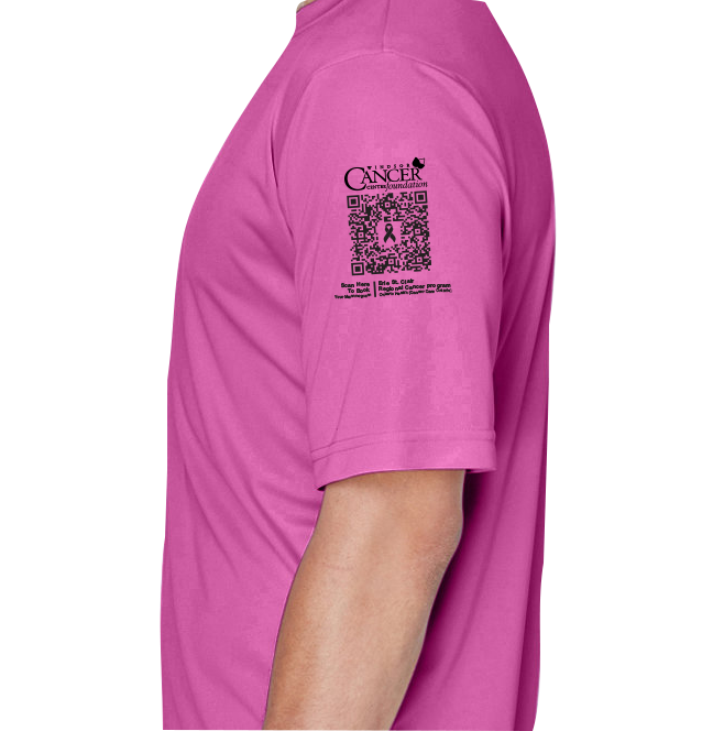 Pink crewneck t-shirt with black pumpkin design and text for protect your pumpkins and mammogram screening