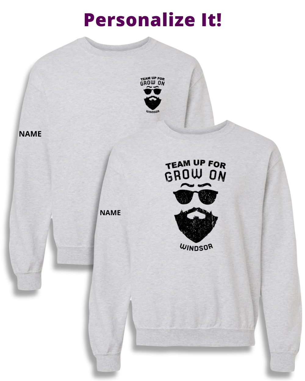 Personalized Grow On Windsor Crewneck Sweatshirt