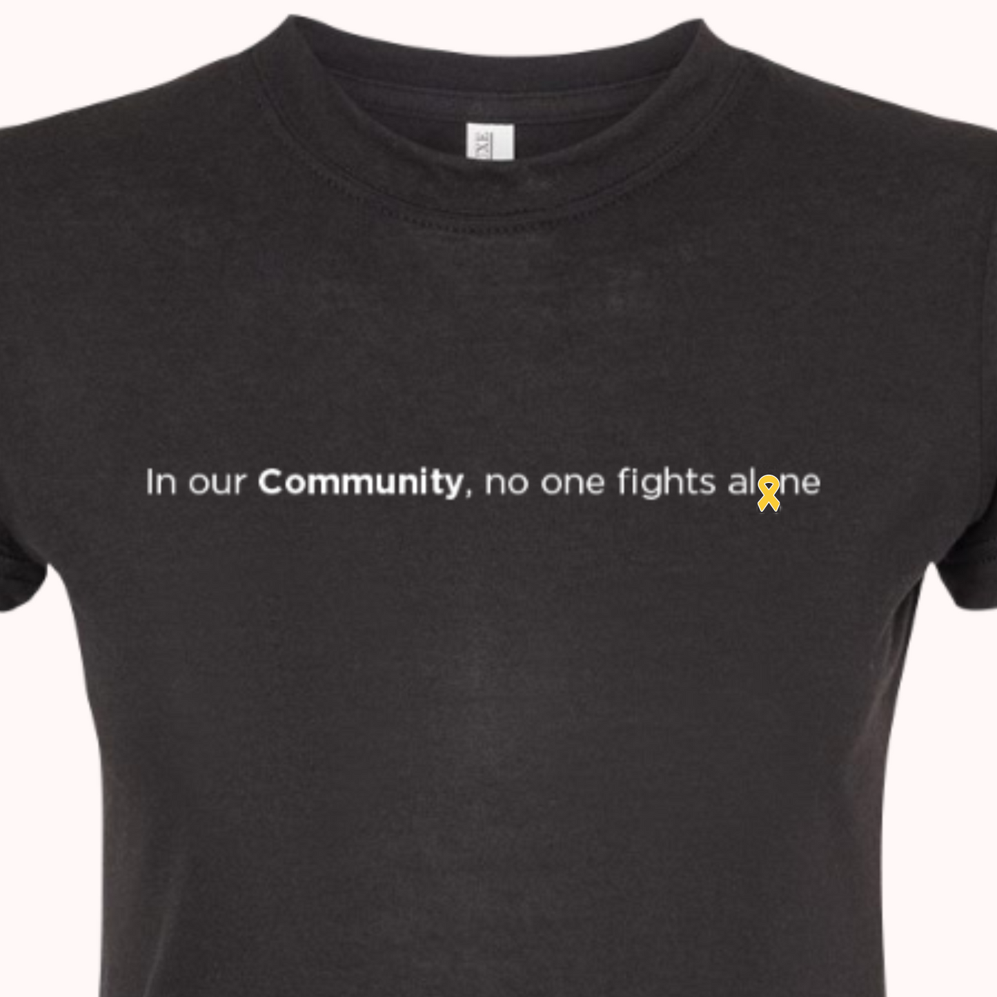 Black Fitted Tee With Choice Of Ribbon