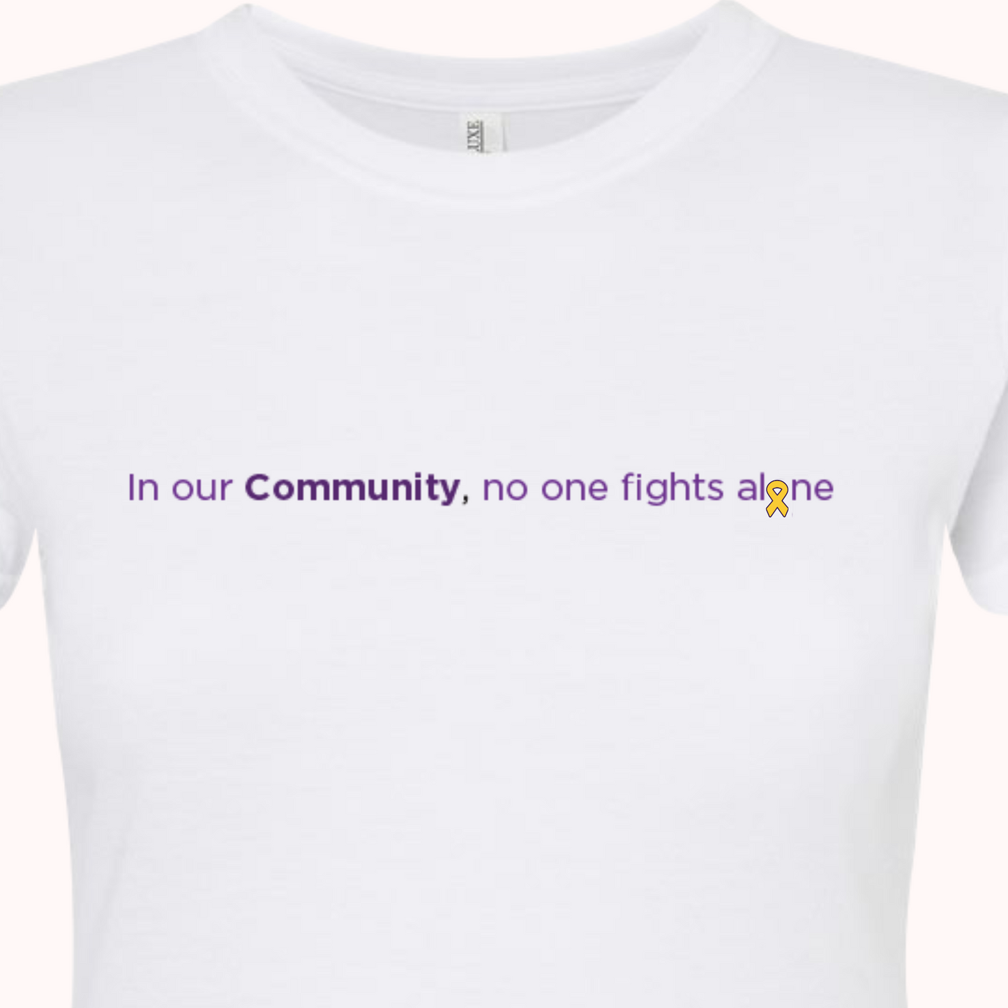 White Fitted Tee With Choice Of Ribbon