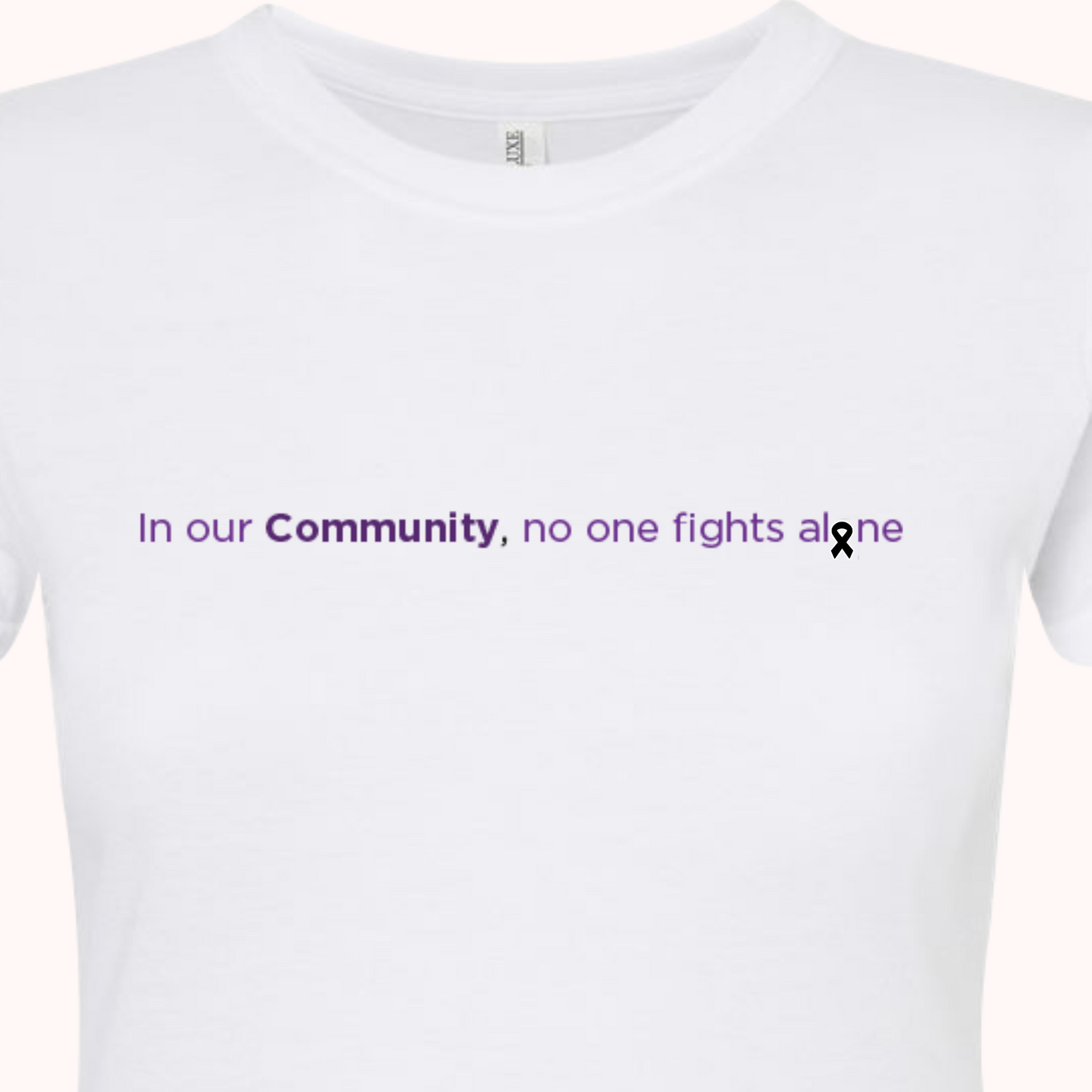 White Fitted Tee With Choice Of Ribbon