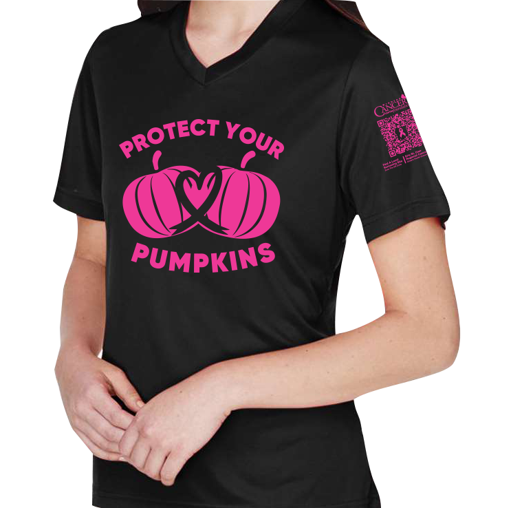 2024 Protect Your Pumpkins Short Sleeve, V-Neck, Contoured Fit, Black