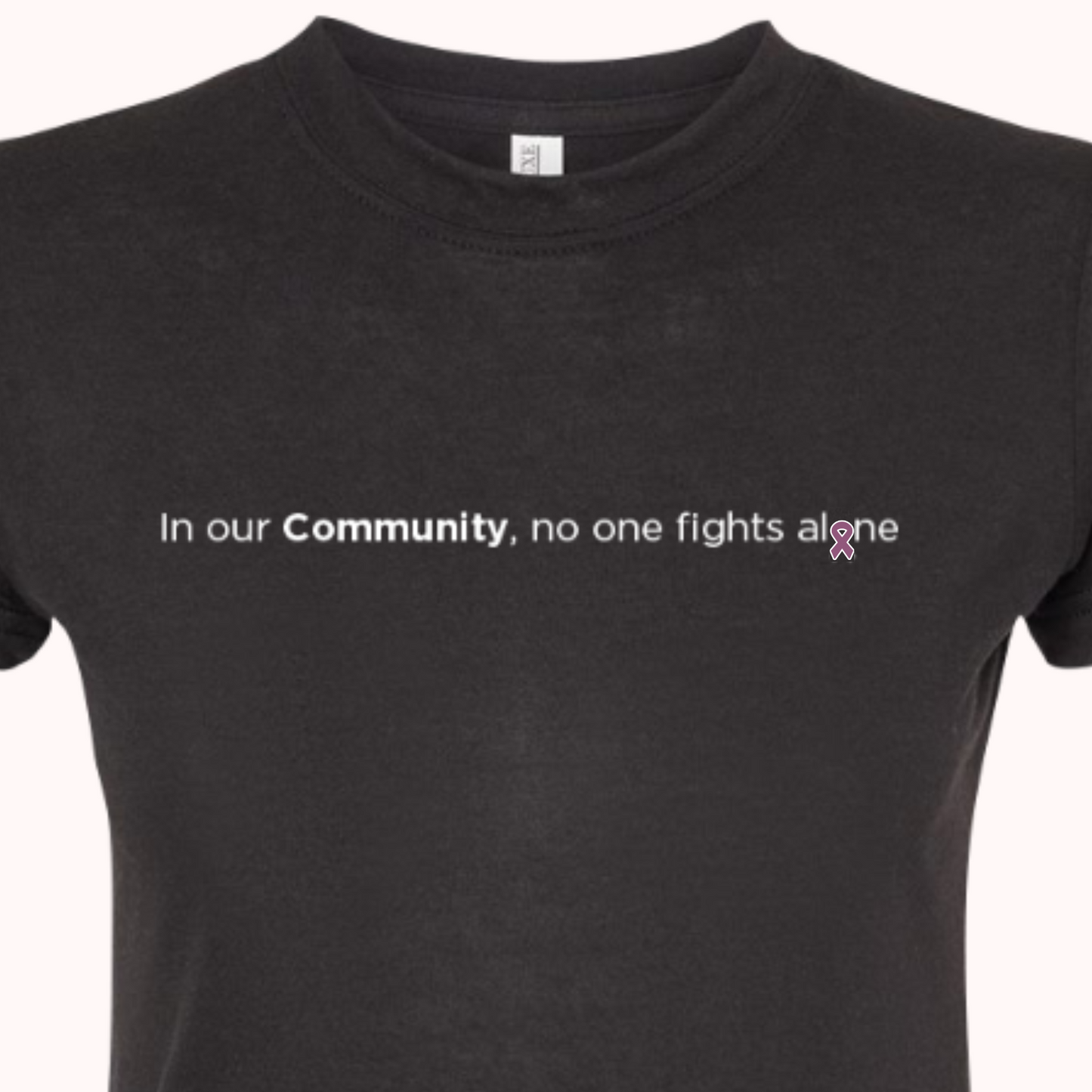 Black Fitted Tee With Choice Of Ribbon