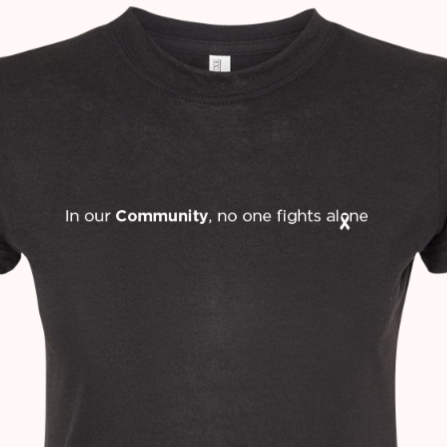 Black Fitted Tee With Choice Of Ribbon