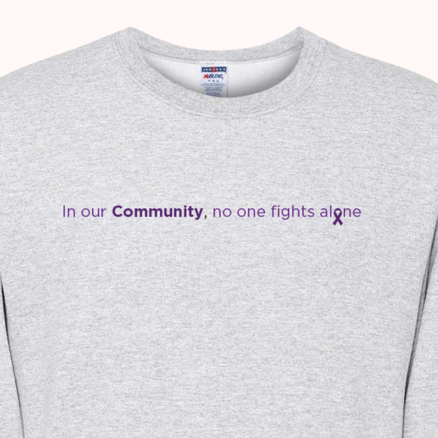 Light Grey Crewneck With Choice Of Ribbon