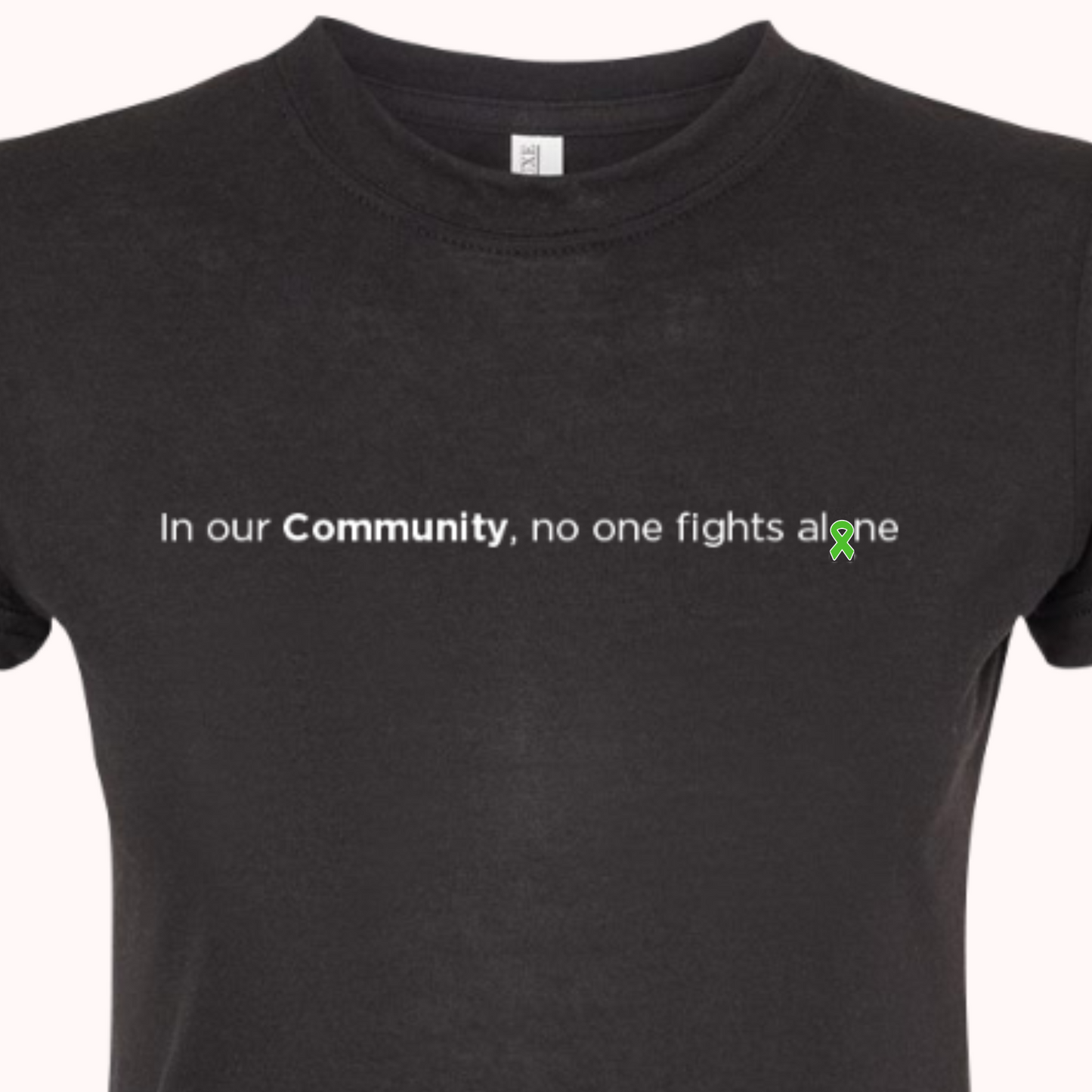 Black Fitted Tee With Choice Of Ribbon