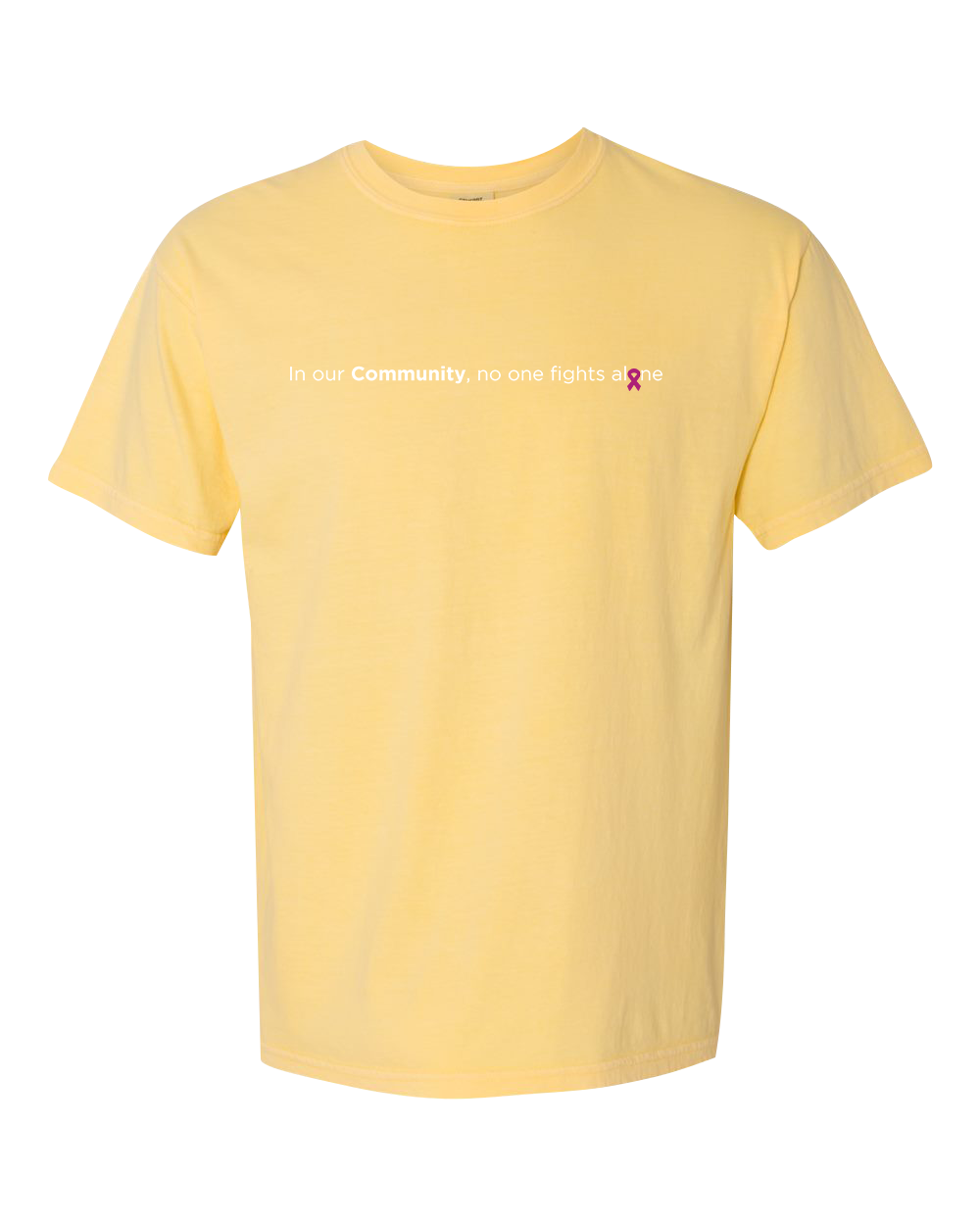 Butter Yellow Community Collection Relaxed Tee with Choice of Ribbon