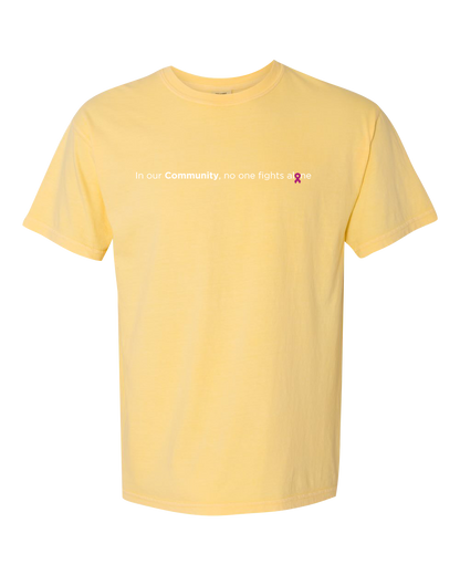 Butter Yellow Community Collection Relaxed Tee with Choice of Ribbon