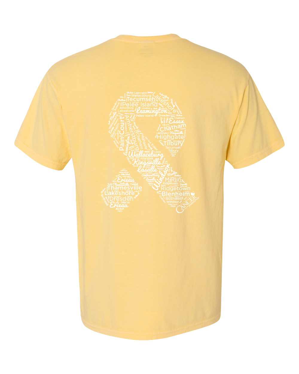 Butter Yellow Community Collection Relaxed Tee with Choice of Ribbon