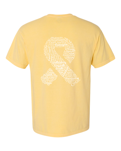 Butter Yellow Community Collection Relaxed Tee with Choice of Ribbon