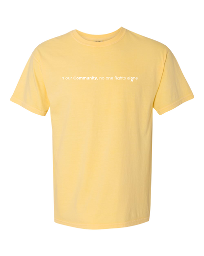 Butter Yellow Community Collection Relaxed Tee with Choice of Ribbon