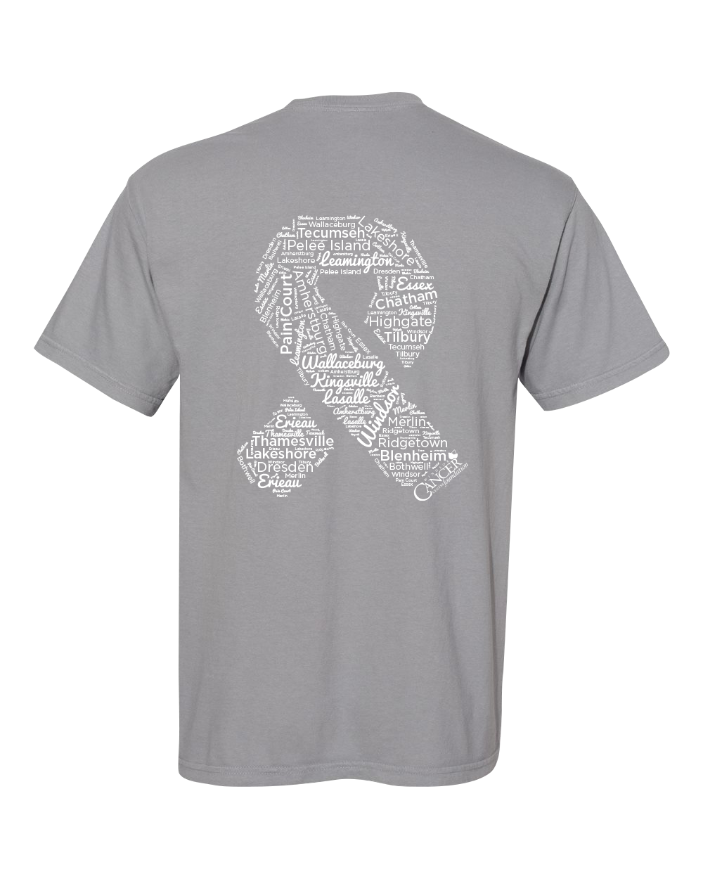 Grey Community Collection Relaxed Tee with Choice of Ribbon