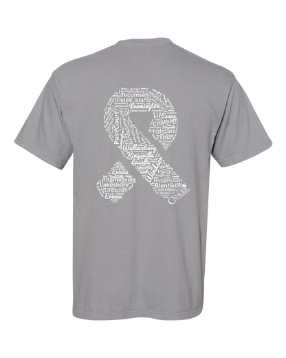 Grey Community Collection Relaxed Tee with Choice of Ribbon