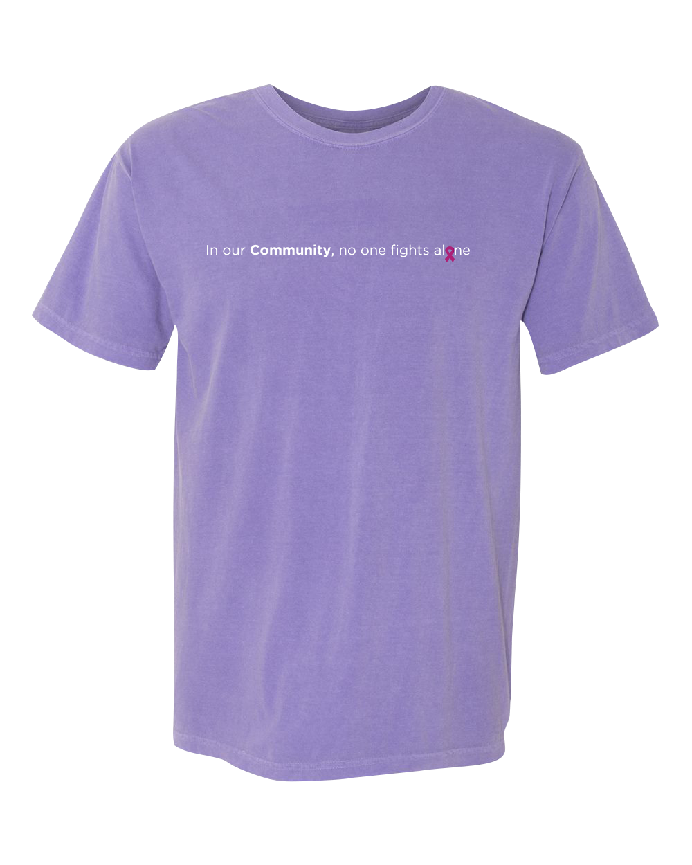 Purple Community Collection Relaxed Tee with Choice of Ribbon