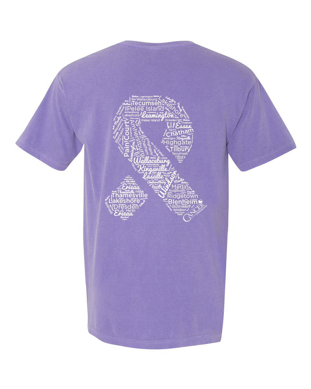 Purple Community Collection Relaxed Tee with Choice of Ribbon