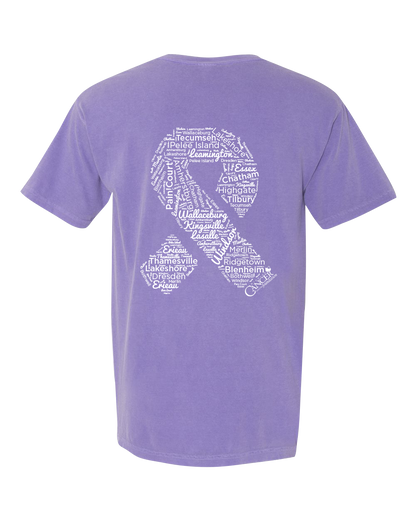 Purple Community Collection Relaxed Tee with Choice of Ribbon