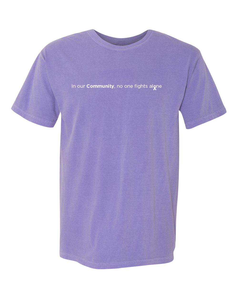 Purple Community Collection Relaxed Tee with Choice of Ribbon